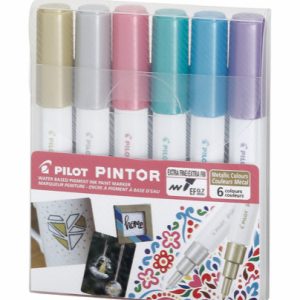 ESTUCHE PILOT PINTOR, C/6 MARCADORES COLORES METÁLICOS, EXTRA FINO