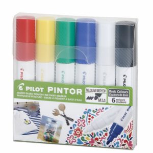 ESTUCHE PILOT PINTOR, C/6 MARCADORES COLORES CLÁSICOS, MEDIO