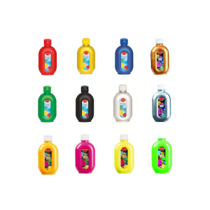 FRASCO DE 300ML DE TÉMPERA INFANTIL KEYROAD, 10 COLORES