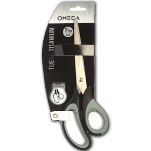 TIJERA OMEGA DE TITANIUM, 21 cm.
