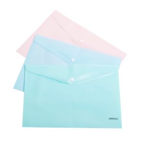 PACK CON 12 SOBRES PORTADOCUMENTOS OMEGA, 23,5x33,5cm, COLORES PASTEL