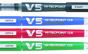 LAPICERA PILOT V5 RECARGABLE CON CARTUCHO. 0.5 MM.